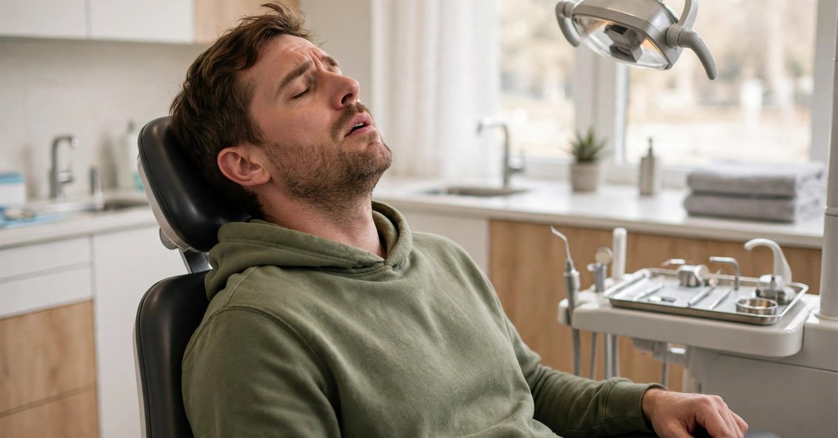Bite the Bullet Meaning &mdash; a man finally facing a dentist appointment he had been avoiding
